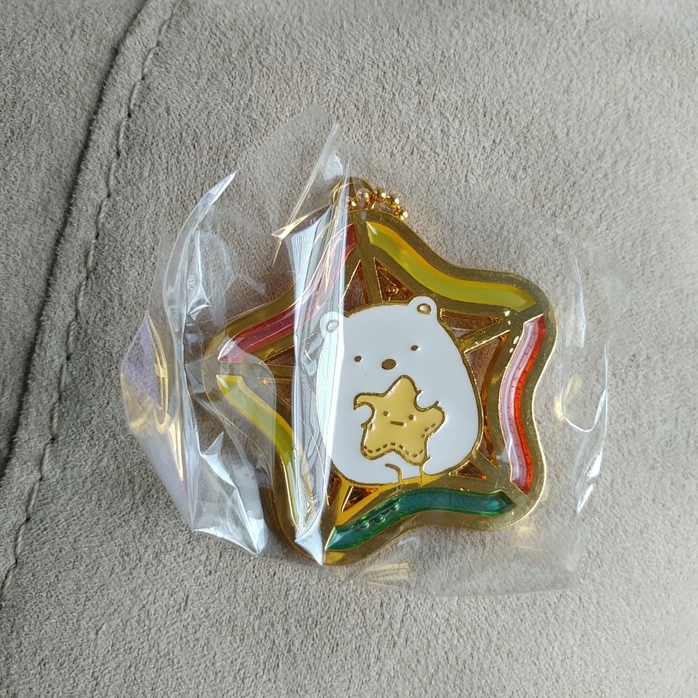 Sumikko Gurashi Shirokuma stained glass charm